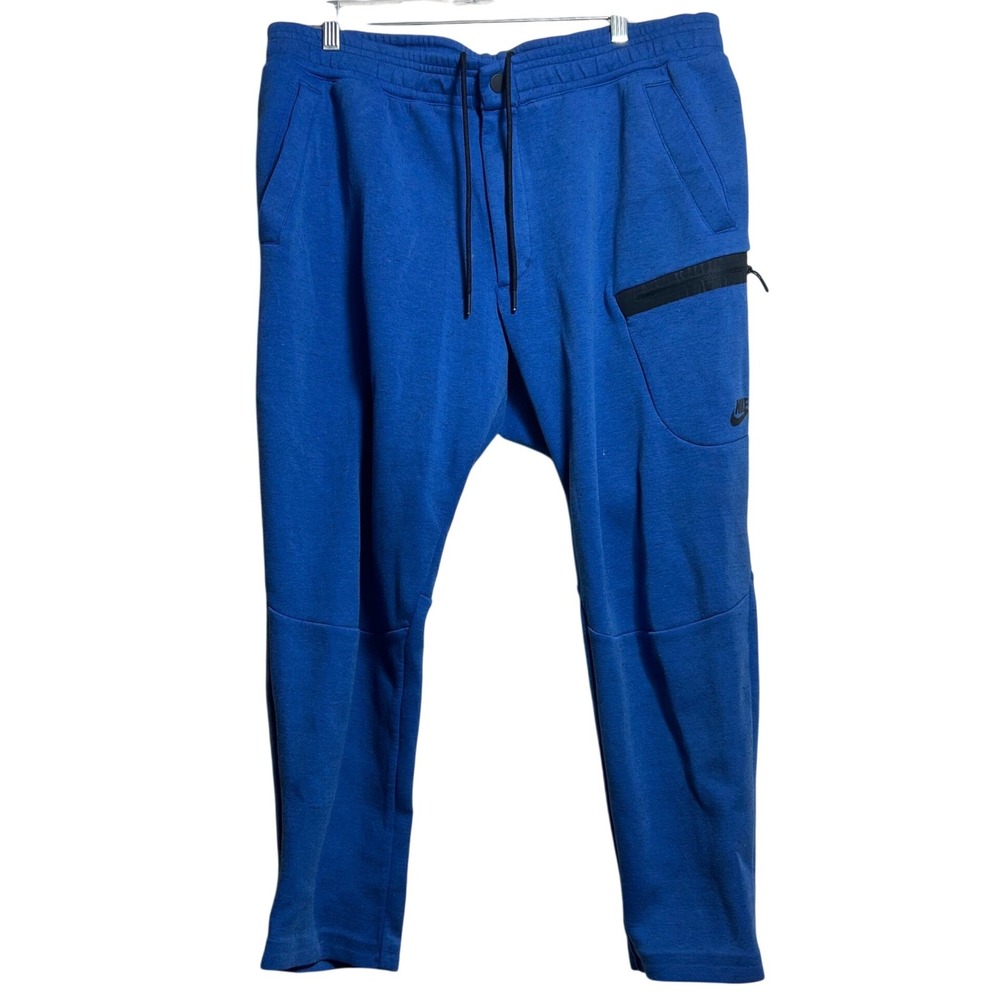 Nike Tech Fleece Joggers Mens 2XL Royal Blue Tapered Sweatpants 805218-402